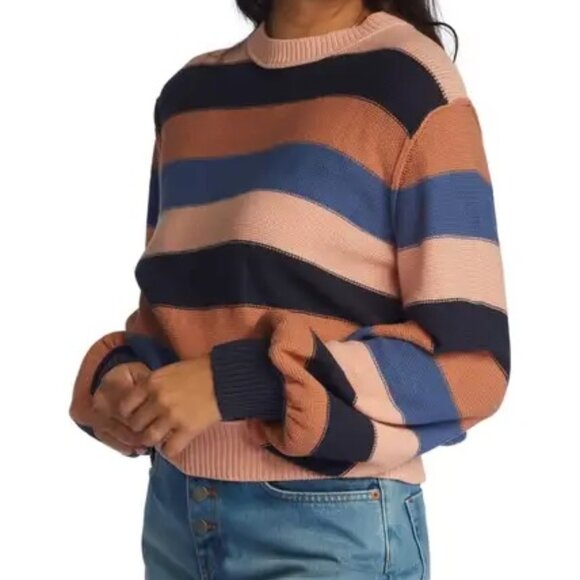 Roxy Loft Music Stripe Crewneck Sweater - Picture 1 of 1